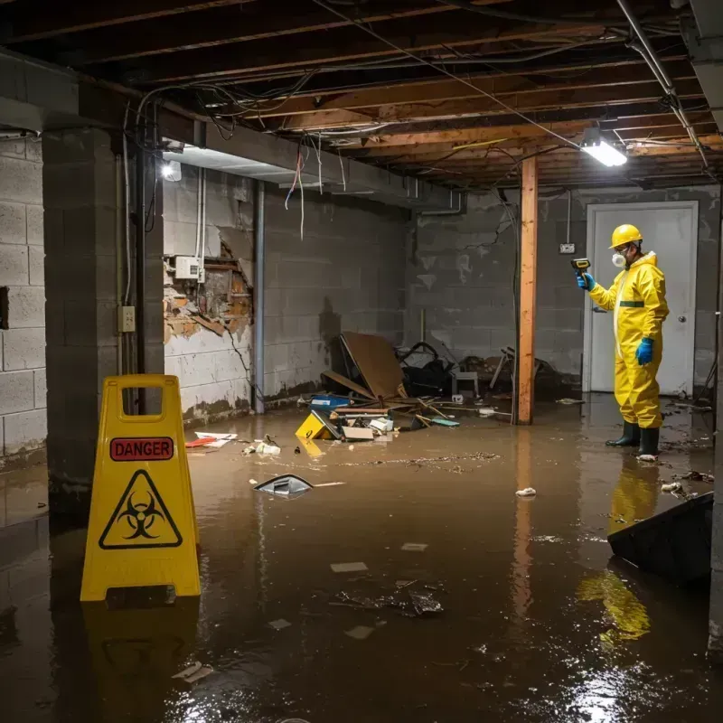 Flooded Basement Electrical Hazard in Des Allemands, LA Property